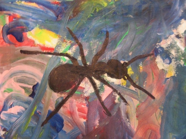 Bild på en målad myra
