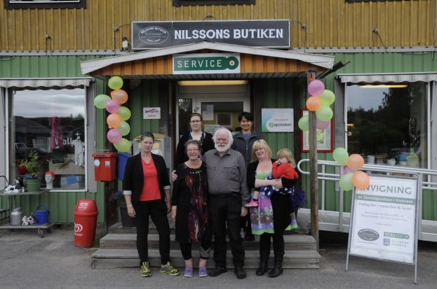 Nilssons Butiken i Vistträsk har avtal för Servicepunkt med Älvsbyns kommun. Bild från invigningen september 2017. Foto: Robin Nilsson.