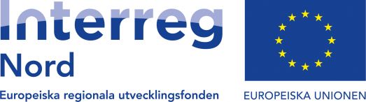 Bild på Interreg Nord Europeiska regionala utvecklingsfond och Europeiska Unionens logotyper.