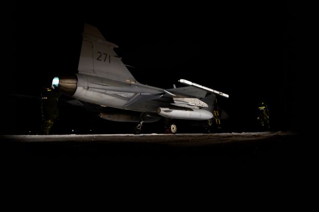 Bild på flygplanet Jas 39 Gripen. Foto: Joakim Vidgren/Försvarsmakten
