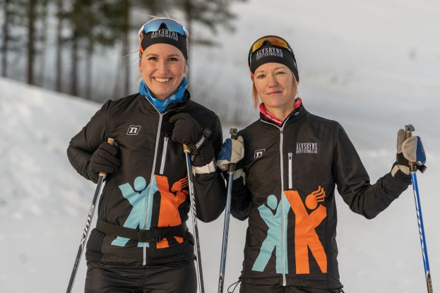 Magdalena Pajala och Karolina Draumann är nya skidlärare på Älvsbyns skidlinje, foto Marcel Köppe