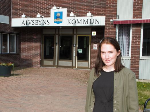Hanna, vikarierande bemanningsadministratör. Foto: Robin Nilsson