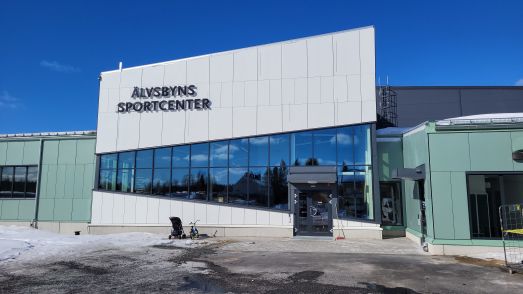 Exteriör av Älvsbyns sportcenter