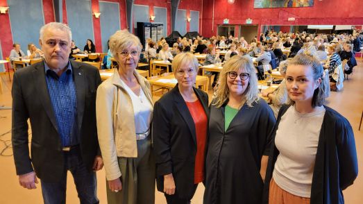 Robert Cortinovis, Gitt Ström, Rose-Marie Imoni, Annika Nilsson och Johanna Mårdh från arrangörsgruppen.
