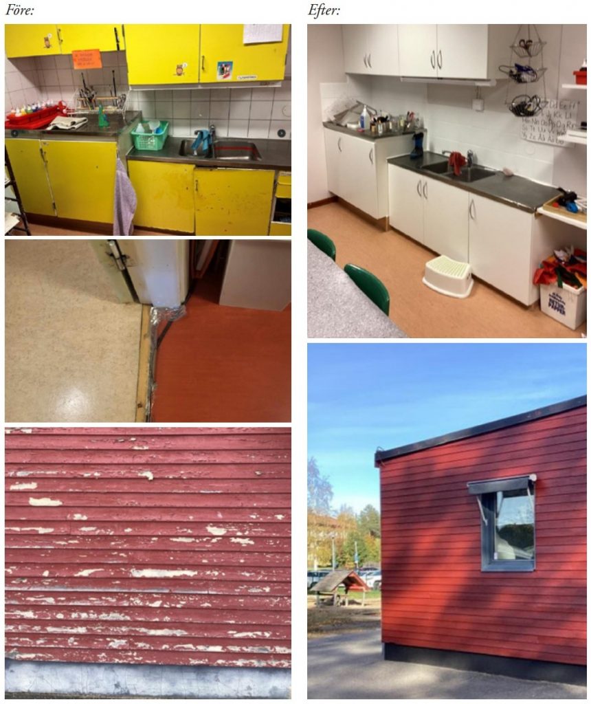 Före och efterbilder från renoveringen.