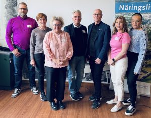 Från vänster: Stefan Lindbäck, Barbro Nilsson, Anna Lindberg, Mats Berg, Hans Andersson, Hanna Öhman och Pernilla Öhlund.