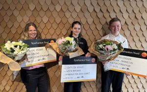 Från vänster Anna Gårding, Greta Bergman och William Johansson.
