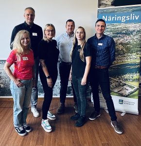 Bilden visar från vänster Johan Dahlqvist, Anna Asplund, Pernilla Öhman, Olof Johansson, Tina Andersson och Sebastian Wredenberg.