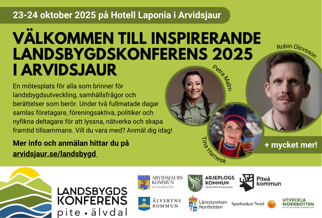 Bild på annons och inbjudan till Landsbygdskonferensen.,