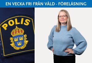 Åsa Jonsson, influenser samt en bild på polisens emblem.