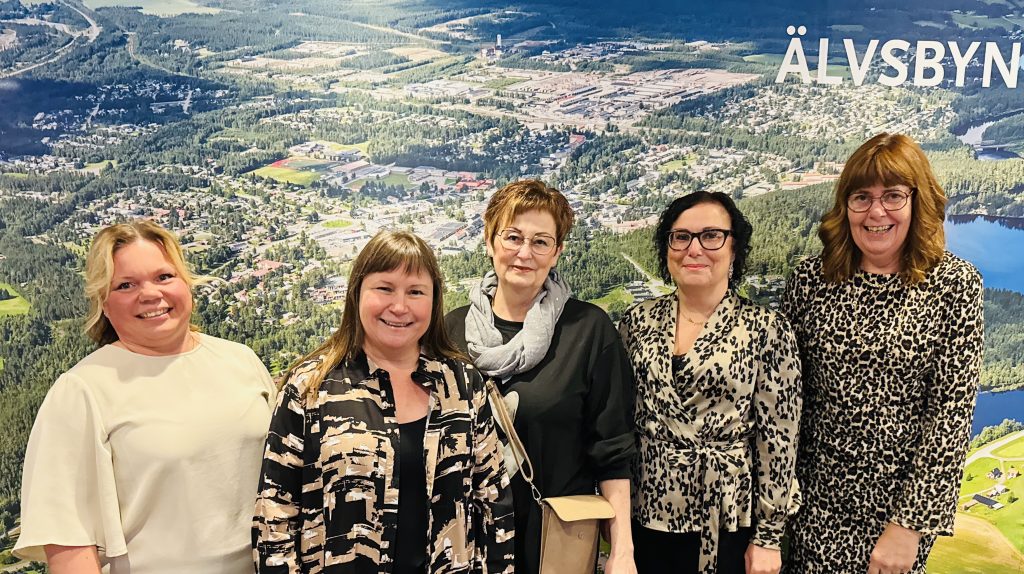 Bilden visar de personer som arbetat i Älvsbyns kommun i 25 år.