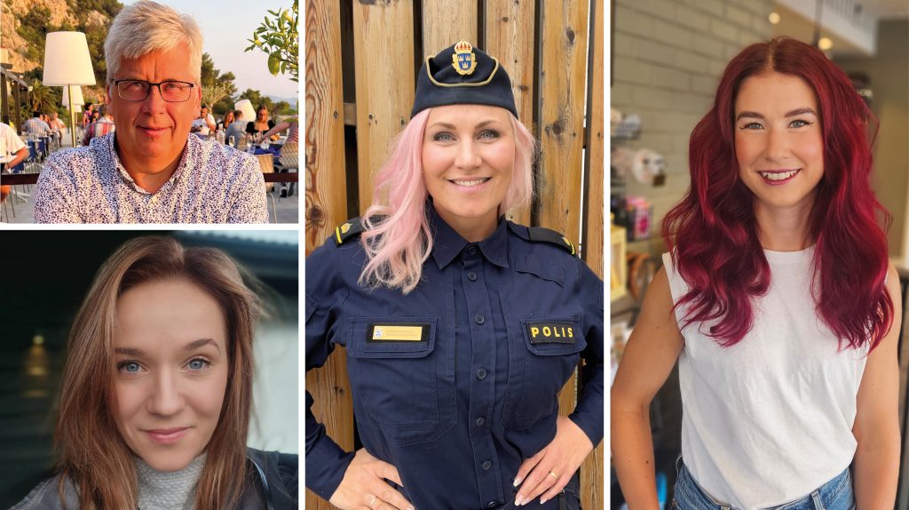 Från vänster Peter Fjällborg, Therese Groth, Emma Thurén och Hilda Stenvall.