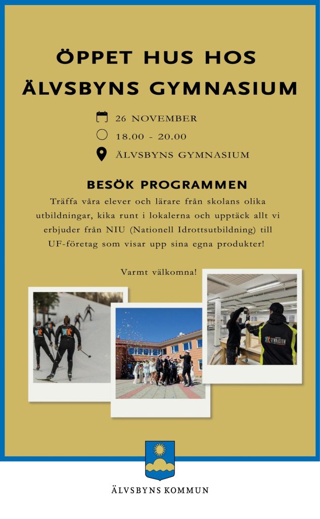 Bild på annons med information om evenemanget.