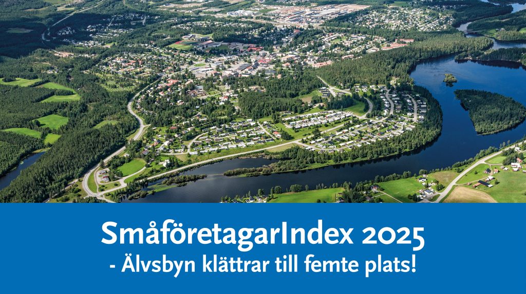 Bilden visar en översiktsbild över Älvsbyn.