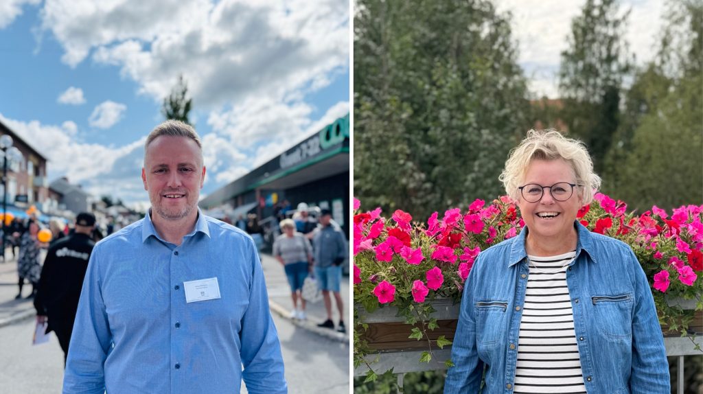 Bilden visar kommunstyrelsens ordförande Johan Dahlqvist och kommunchef Anna Liindberg.