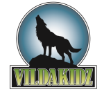Vildakidz logga, ylande varg