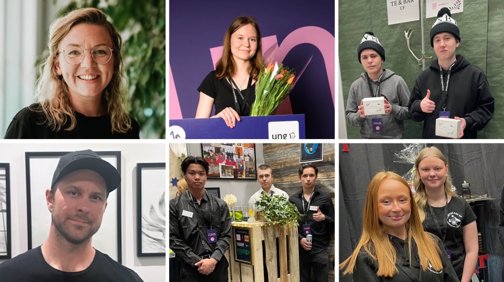 Bilden visar alla talar under april månads frukost.