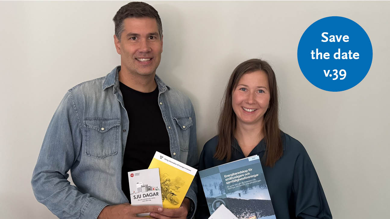 bilden visar risk- och säkerhetssamordnare Stefan Nilsson och energi- och klimatrådgivare Filippa Ekroth