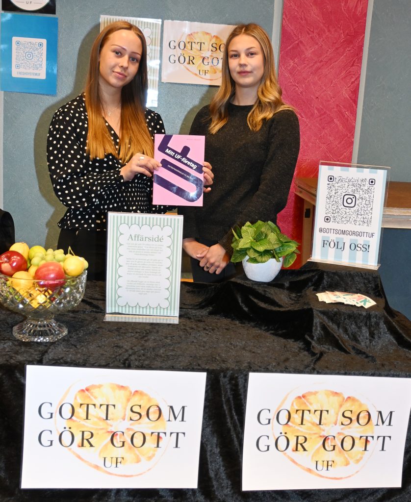 Emma Isaksson och Clara Lundberg, UF-företaget Gott som gör gott.