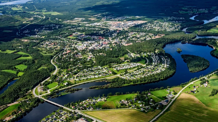 Vy över Älvsbyn. Foto: Bergslagsbild AB